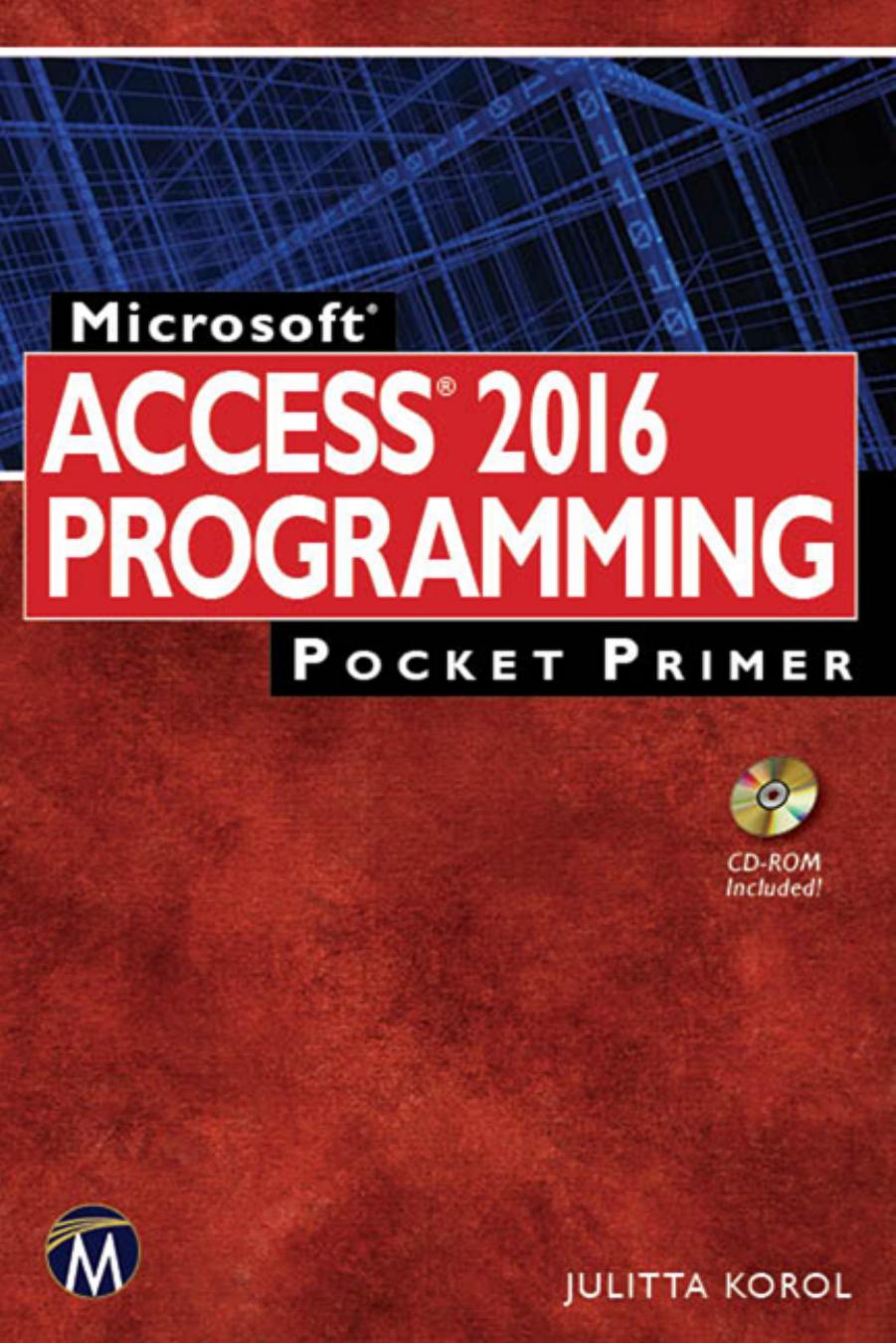 Microsoft Access 2016 Programming PocketPrimer